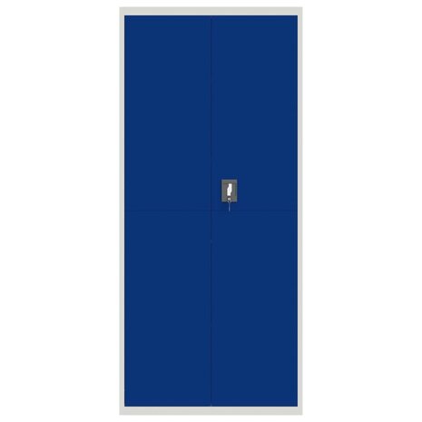 Archiefkast 90x40x200 cm staal lichtgrijs en blauw 8720845889883 3