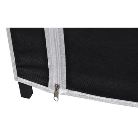 Kledingkast opvouwbaar 110x45x175 cm zwart 8718475829843 7