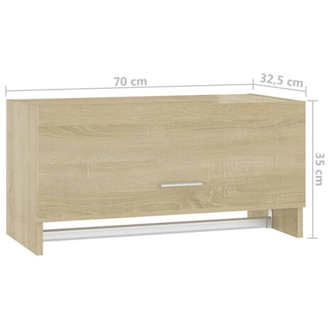 Kledingkast 70x32,5x35 cm bewerkt hout sonoma eikenkleurig 8720286609453 9