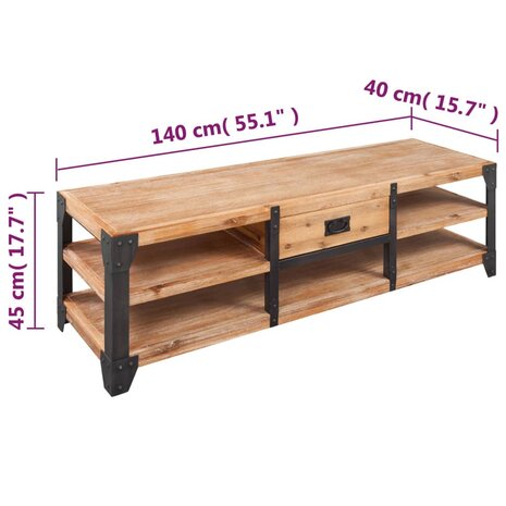 Woonkamer meubelset massief acaciahout 3-delig 8718475559832 12