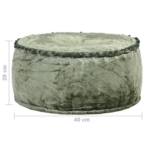 Poef rond 40x20 cm fluweel groen 8719883867175 4