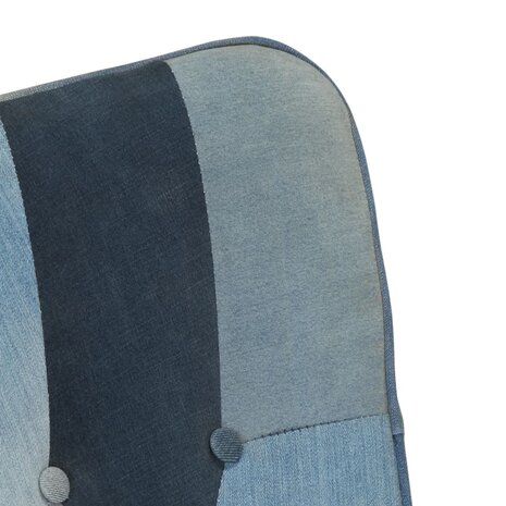 Schommelstoel patchwork canvas blauw denim 8720286772232 5