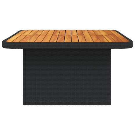 Tuintafel 80x80x71 cm poly rattan en acaciahout zwart 8721012449428 6