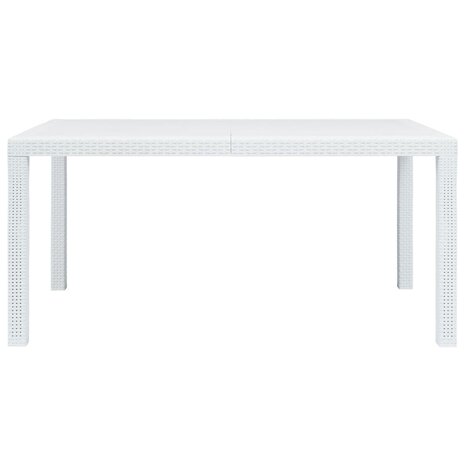 Tuintafel 150x90x72 cm rattan-look kunststof wit 8718475743118 2