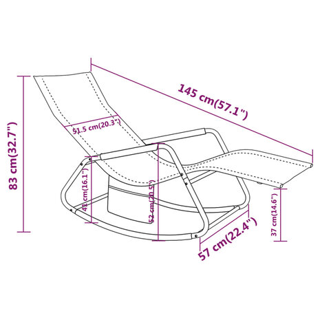 Ligbed staal en textileen crèmekleurig 8720286671948 7