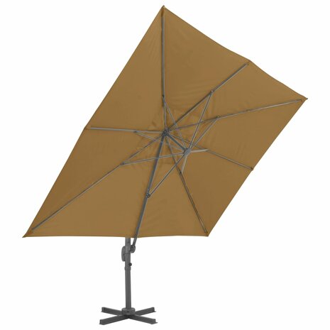 Parasol met draagbare voet taupe 8719883591988 4