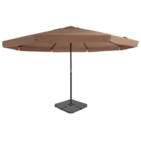 Parasol met draagbare voet taupe 8719883591735 1