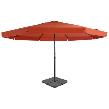 Parasol met draagbare voet terracotta 8719883591759 1