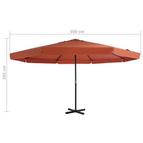 Parasol met draagbare voet terracotta 8719883591759 12