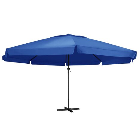 Parasol met aluminium paal 600 cm azuurblauw 8719883763859 1