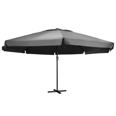 Parasol met aluminium paal 600 cm antraciet 8719883763804 1