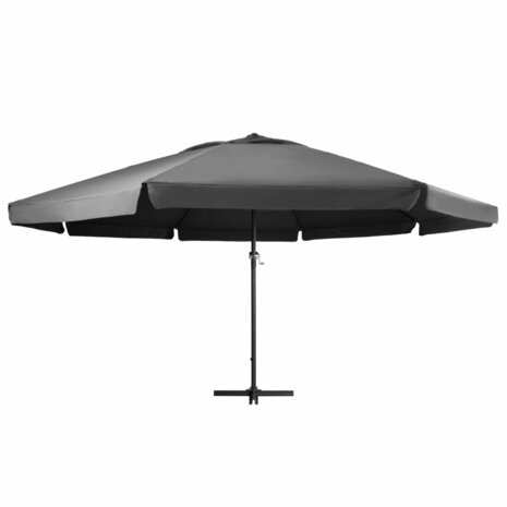 Parasol met aluminium paal 600 cm antraciet 8719883763804 2