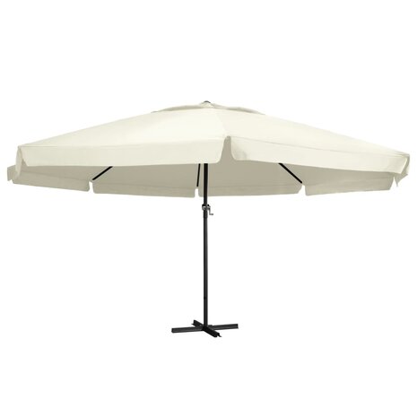 Parasol met aluminium paal 600 cm zandwit 8719883763781 1