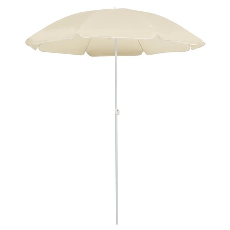 Parasol met stalen paal 180 cm zandkleurig 8720286204962 1