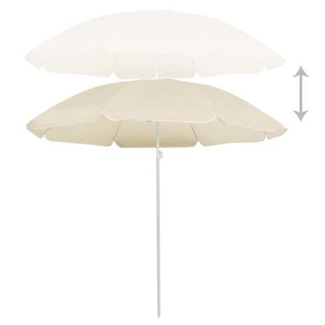 Parasol met stalen paal 180 cm zandkleurig 8720286204962 2