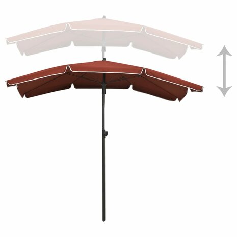 Parasol met paal 200x130 cm terracottakleurig 8720286205150 4