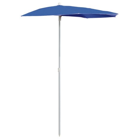 Parasol half met paal 180x90 cm azuurblauw 8720286205259 2