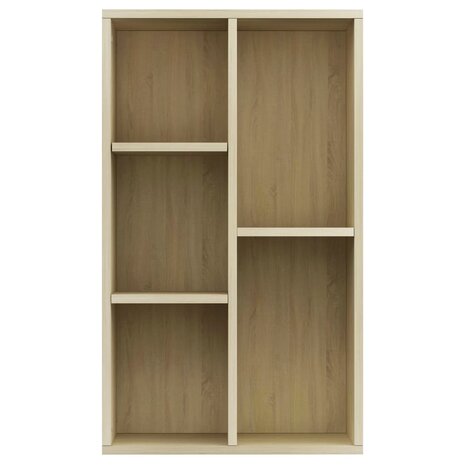 Boekenkast/dressoir 50x25x80 cm bewerkt hout sonoma eikenkleur 8719883673264 4