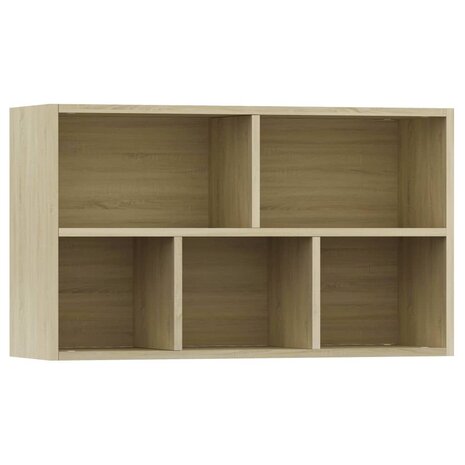 Boekenkast/dressoir 50x25x80 cm bewerkt hout sonoma eikenkleur 8719883673264 8