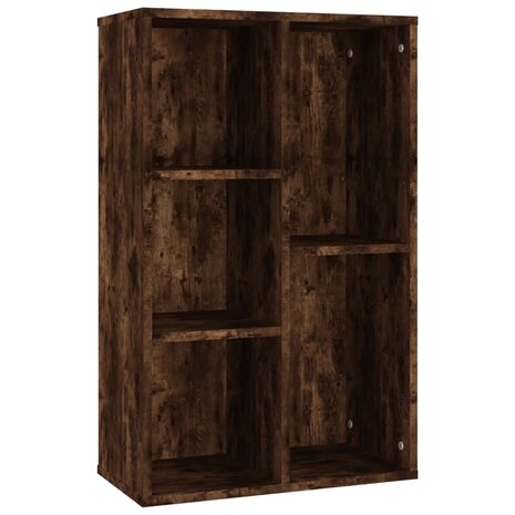 Boekenkast/dressoir 50x25x80 cm bewerkt hout gerookt eikenkleur 8720845735333 2