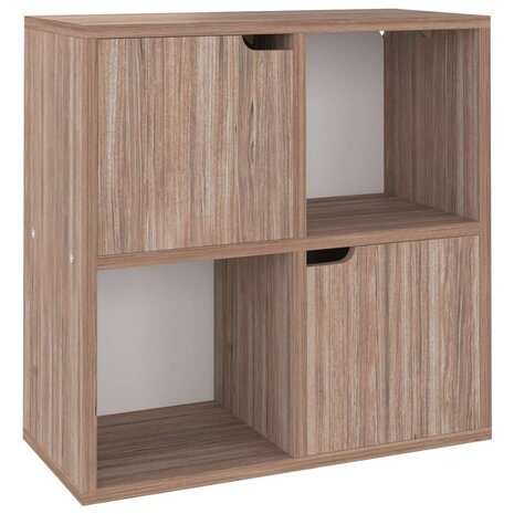 Boekenkast 60x27,5x59,5 cm bewerkt hout grijs sonoma eikenkleur 8720286670071 5