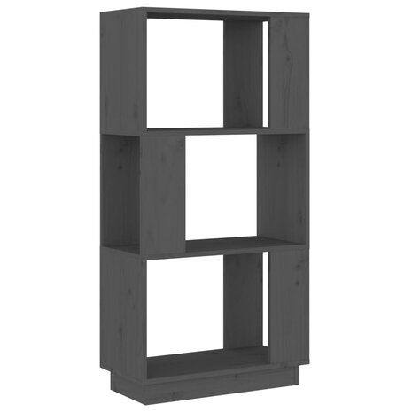 Boekenkast/kamerscherm 51x25x101 cm massief grenenhout grijs 8720286905791 2