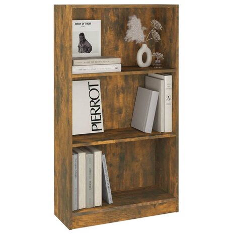 Boekenkast 60x24x109 cm bewerkt hout gerookt eikenkleurig 8720286931523 4