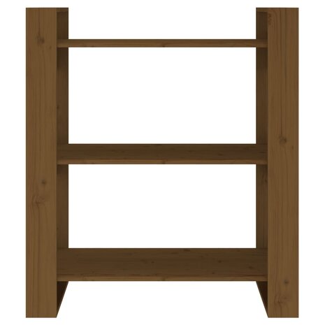 Boekenkast/kamerscherm 80x35x91 cm massief hout honingbruin 8720286905401 5