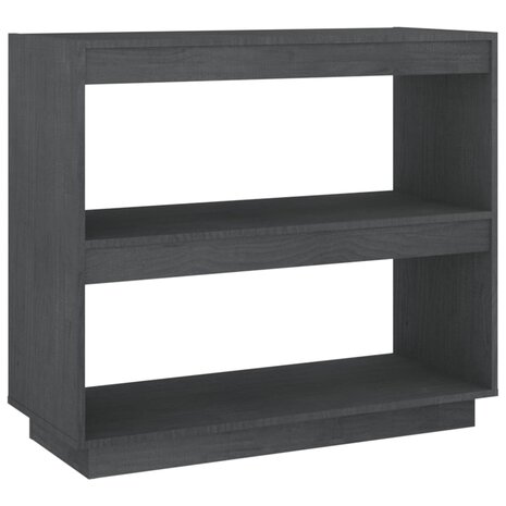 Boekenkast 80x35x71 cm massief grenenhout grijs 8720286816127 2