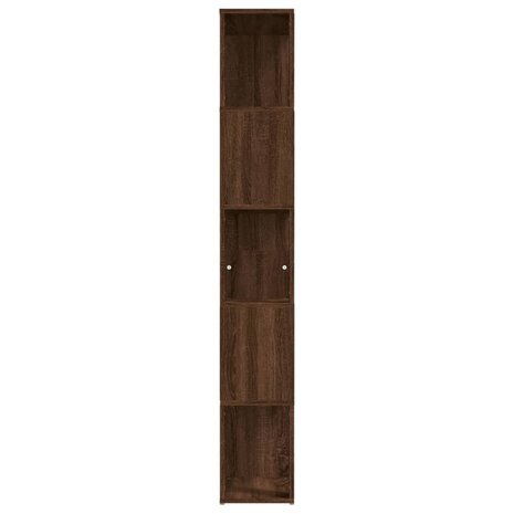 Boekenkast 45x24x160 cm bewerkt hout bruin eikenkleur 8720845694081 6