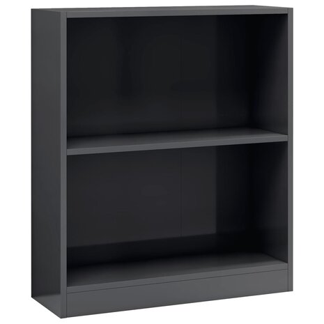 Boekenkast 60x24x76 cm bewerkt hout hoogglans grijs 8719883787671 2