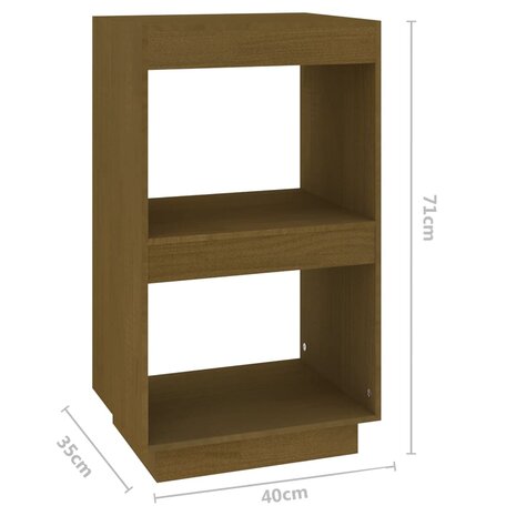 Boekenkast 40x35x71 cm massief grenenhout honingbruin 8720286815731 8