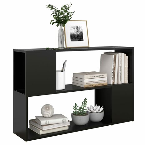 Boekenkast 100x24x63 cm spaanplaat zwart 8720286651278 5