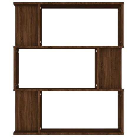 Boekenkast / kamerscherm 80x24x96 cm bewerkt hout bruineiken 8720286975077 5