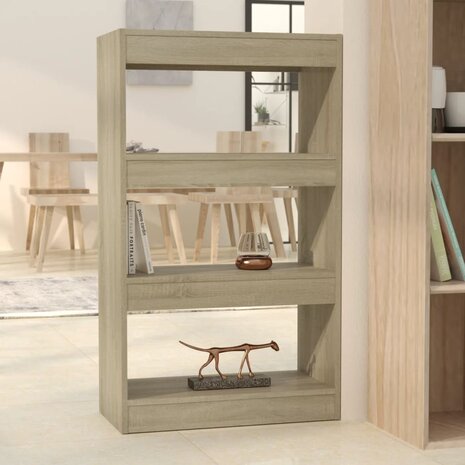 Boekenkast/kamerscherm 60x30x103 cm spaanplaat sonoma eiken 8720286843239 1