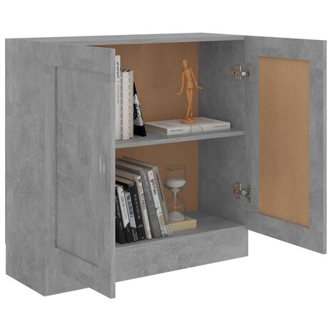 Boekenkast 82,5x30,5x80 cm bewerkt hout betongrijs 8720286133910 4