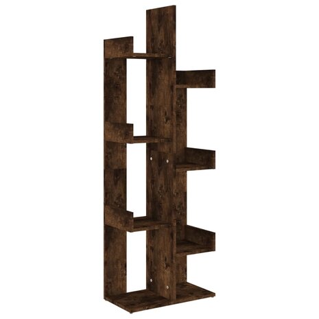 Boekenkast 48x25,5x140 cm bewerkt hout gerookt eikenkleurig 8720286956700 2