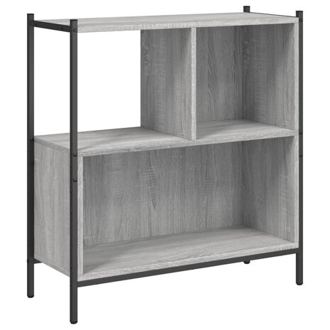 Boekenkast 72x28x77,5 cm bewerkt hout grijs sonoma eikenkleur 8721012339323 2