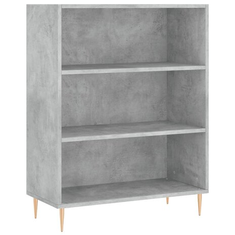 Boekenkast 69,5x32,5x90 cm bewerkt hout betongrijs 8720845866358 2