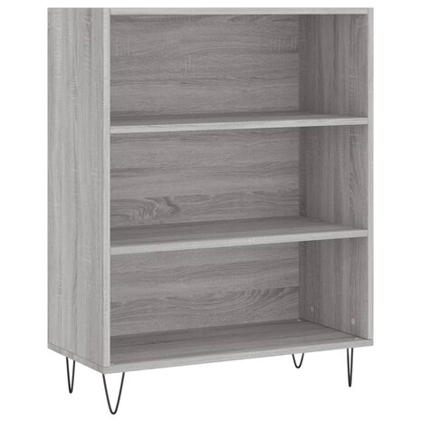 Boekenkast 69,5x32,5x90 cm bewerkt hout grijs sonoma eikenkleur 8720845866457 2