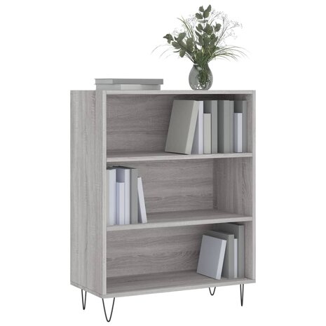 Boekenkast 69,5x32,5x90 cm bewerkt hout grijs sonoma eikenkleur 8720845866457 3