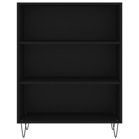 Boekenkast 69,5x32,5x90 cm bewerkt hout zwart 8720845866402 4