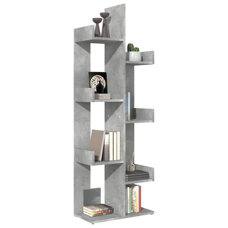 Boekenkast 48x25,5x140 cm spaanplaat betongrijs 8720286645932 3