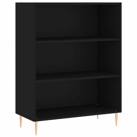 Boekenkast 69,5x32,5x90 cm bewerkt hout zwart 8720845866327 2