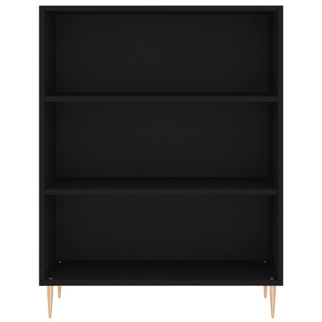 Boekenkast 69,5x32,5x90 cm bewerkt hout zwart 8720845866327 4