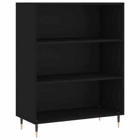 Boekenkast 69,5x32,5x90 cm bewerkt hout zwart 8720845866242 2