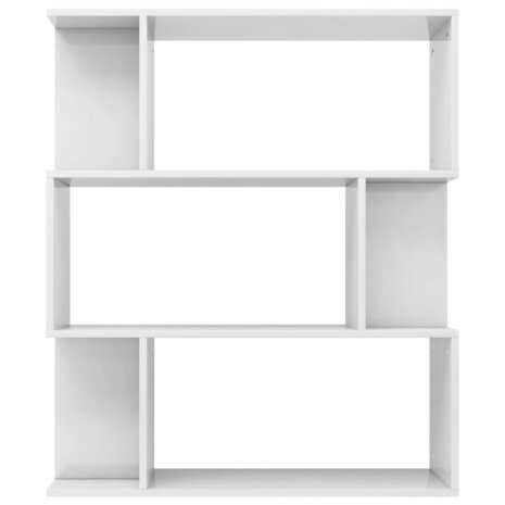 Boekenkast/kamerscherm 80x24x96 cm hoogglans wit 8719883672489 6