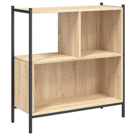 Boekenkast 72x28x77,5 cm bewerkt hout sonoma eikenkleurig 8721012339309 2