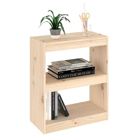 Boekenkast/kamerscherm 60x30x71,5 cm massief grenenhout 8720286608586 4