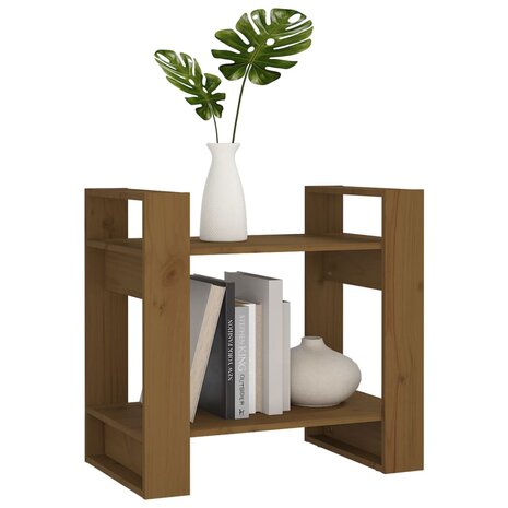 Boekenkast/kamerscherm 60x35x57 cm massief hout honingbruin 8720286905159 5